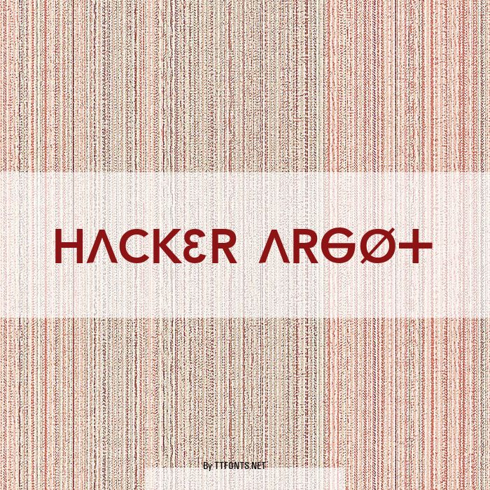 Hacker Argot example